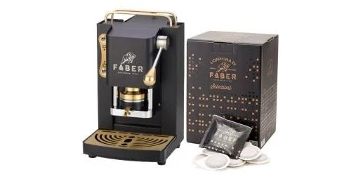 Faber Coffee Macchina da Caffè Pro Mini Deluxe Matt Black Ottone PROMINIBLACKBAS - Immagine 1 di 1