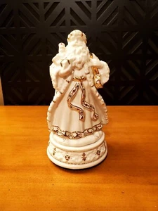 FESTIVITIES by ENESCO JOYEUX- NOEL SANTA REVOLVING MUSIC BOX 911652 original box - Picture 1 of 5