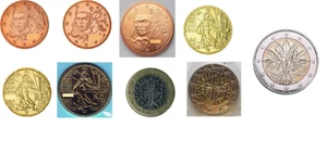 FRANCIA MONETE EURO ANNI 2003-2006-2007-2008-2021-2022 FDC  DA ROTOLINO/FOLDER - Imagen 1 de 39