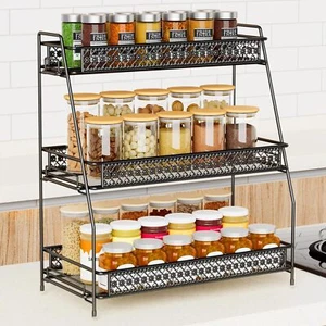 Spice Rack Organizer for Cabinet Bathroom Kitchen Countertop Vanity Organizer - Picture 1 of 7