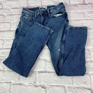 Abercrombie Kids Boys Jeans Straight Leg Size 9/10 Distressed Adjustable Waist - Picture 1 of 10