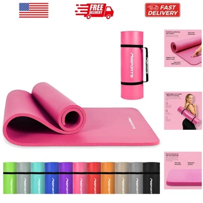 Estera de Yoga Antideslizante Gruesa - Estera de Ejercicio Extra Cómoda para Entrenamientos en Casa,... Foto 1 de 4