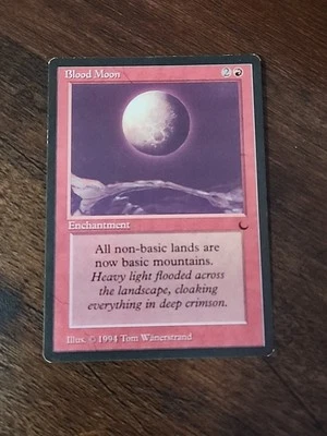 MTG Magic the Gathering, Blood Moon, The Dark, LP - Image 1 of 2