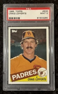 Topps #608 1985 Craig Lefferts PSA 9 Padres - Imagen 1 de 2