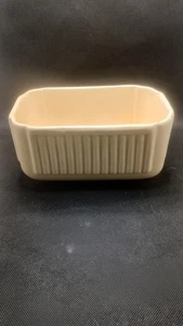 Vintage Haeger 225 USA hellgelb gerippt rechteckig Pflanzgefäß - Bild 1 von 4
