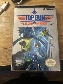 Top Gun The Second Mission Nintendo NES Complete CIB Box Manual Plastic On Box!