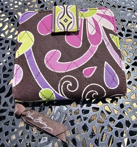Vera Bradley Wallet Women's Zip Around "Purple Punch" Floral Pattern RETIRED - Picture 1 of 9