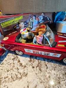 ME-611 China MERCEDES "OLYMPIC WORLD CUP NEWS" Tin Toy Car Correspondent w box - Picture 1 of 22