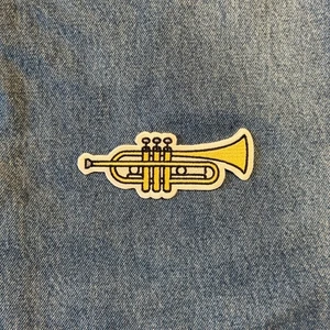 3.5 Inch Patch Iron, Trumpet, Embroidery - Picture 1 of 3