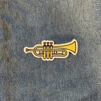 3.5 Inch Patch Iron, Trumpet, Embroidery - Image 1 of 3