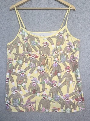 Nick & Nora Verano Calcetín Mono Pijama Conjunto Mujer XL Suave Amarillo Cami Capri Pantalón Foto 1 de 4