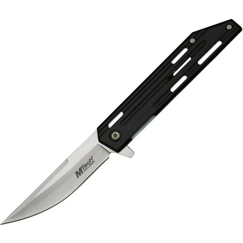 MTech Liner 3Cr13 Steel Blade Black Aluminium Handle Folding Knife - MT-A1200BK