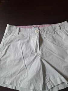 Crown & Ivy Caroline Shorts Womens 4 White Chino Cotton Stretch Casual  - Picture 1 of 9