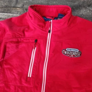 Kings Island Amusement Park Winterfest Employee Red Jacket Size XL Coat - Picture 1 of 11