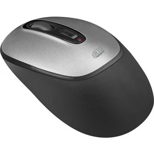 Adesso iMouse A10 Antimicrobial 1600dpi 2.4GHz Wireless Mouse - Black/Silver - Picture 1 of 8