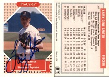 Larry Carter Signed 1991 ProCards Tomorrow's Heroes #347 Card