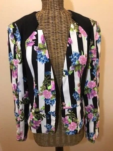 DO & BE - FLORAL LONG SLEEVE LIGHT JACKET - M - Picture 1 of 3