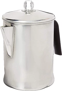 Schwerlast Herd Top Perkolator Kaffeekanne Maschine Aluminium Stahl 9 Tassen. 3 Tage - Bild 1 von 12