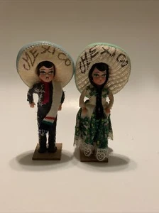Vintage Handmade Mexican doll figurines boy and girl - Picture 1 of 7