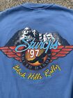 Vintage Harley Davidson Shirt Black Hills Rally 97 Sturgis M Eagle Mt Rushmore