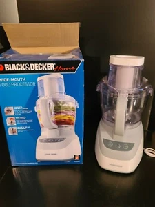 Black + Decker FP2500 PowerPro Wide-Mouth 10-Cup Food Processor WHITE In Box - Picture 1 of 6