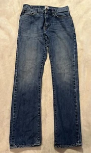J Crew Blue Denim Jeans Mens 29 x 32 Vintage Slim Straight Medium Wash - Picture 1 of 6