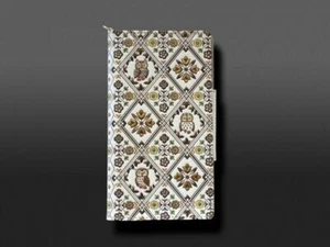 Asakusa Bunko Owl Pattern Smartphone Case with Netsuke Charm Gold - Picture 1 of 12