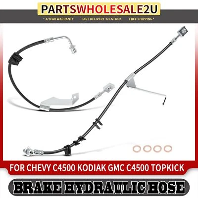 2x Front Brake Hydraulic Hose for Chevrolet C4500/5500 Kodiak GMC C4500 Topkick - Image 1 of 4