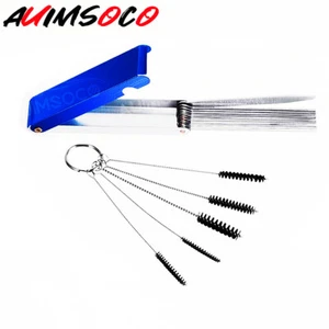 Carburetor Carbon Dirt Jet Remove 13 Cleaning Needles + 5 Brushes Tool Kits New - Picture 1 of 12