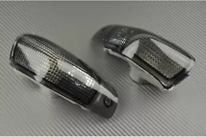 Front Indicators Black Tinted KAWASAKI ZZR 600 ZZR-600 ZX600E 1994-2003 - Picture 1 of 8