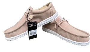 Hey Dude Wally Men's Slub Canvas Slip-Shoe Size M11 Color Tan - Picture 1 of 4