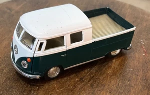 5" Kinsmart VW 1963 Volkswagen Bus Double Cab Pickup Diecast Pastel Teal 1:34 - Picture 1 of 18