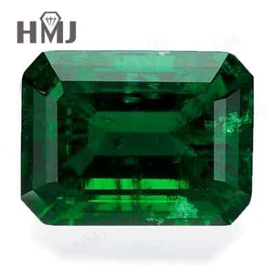Lab Grown Zambian Emeralds Hydrothermal Hand Cutting Emerald Cut AGL Certificate - Picture 1 of 11