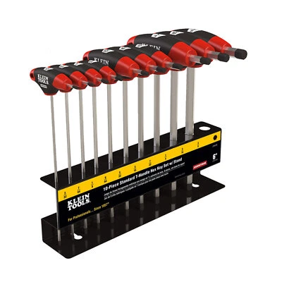 Klein Tools JTH910E Hex Key Set, SAE, T-Handle, 9-Inch with Stand, 10-Piece - Image 1 of 4