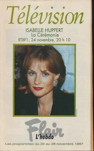 #TELE FLAIR - 1997/526 ISABELLE HUPPERT CHRISTOPHE DECHAVANNE DUSTIN HOFFMAN - Picture 1 of 1