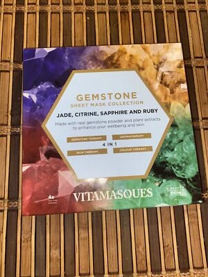 New Gemstone Sheet Mask Collection Jade, Citrine, Sapphire, & Ruby  Vitamasoues - Image 1 of 2