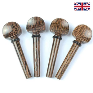 Violin Peg Set - Palm Wood - Swiss Model with Ebony Collar - Picture 1 of 3