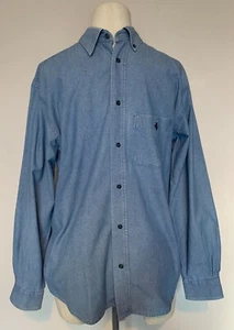 CAMISA ORIGINAL CUELLO FERRARI TALLA MEDIANA-GRANDE (40) CABALLO RAMPANTE AZUL - Imagen 1 de 7