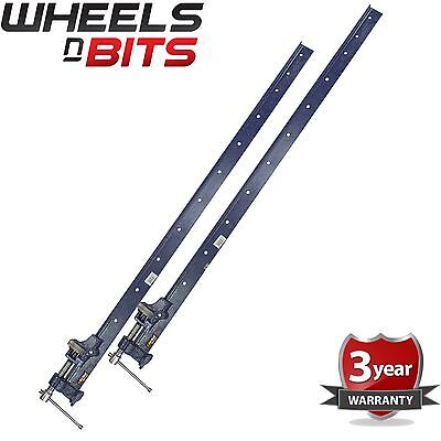 2x Sash Clamp T Bar 4 Foot (1200mm) Heavy Duty Cast Iron Wood Or Metal Workshop • 33.99£