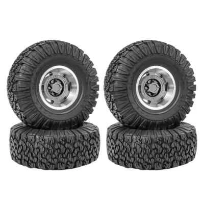 Резиновые шины 1,9 дюйма + металлическая ступица колеса для гусеничного автомобиля 1:10 Rc Traxxas Trx4 Trx6 Axia - Изображение 1 из 4