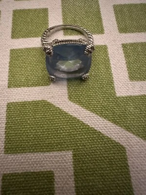 Anillo de plata de ley con piedra azul JUDITH RIPKA Foto 1 de 4