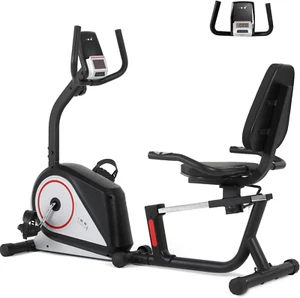 Cyclette Orizzontale Magnetico 2 in 1, Cyclette Da Casa Reclinata Con Freno Magn - Foto 1 di 12