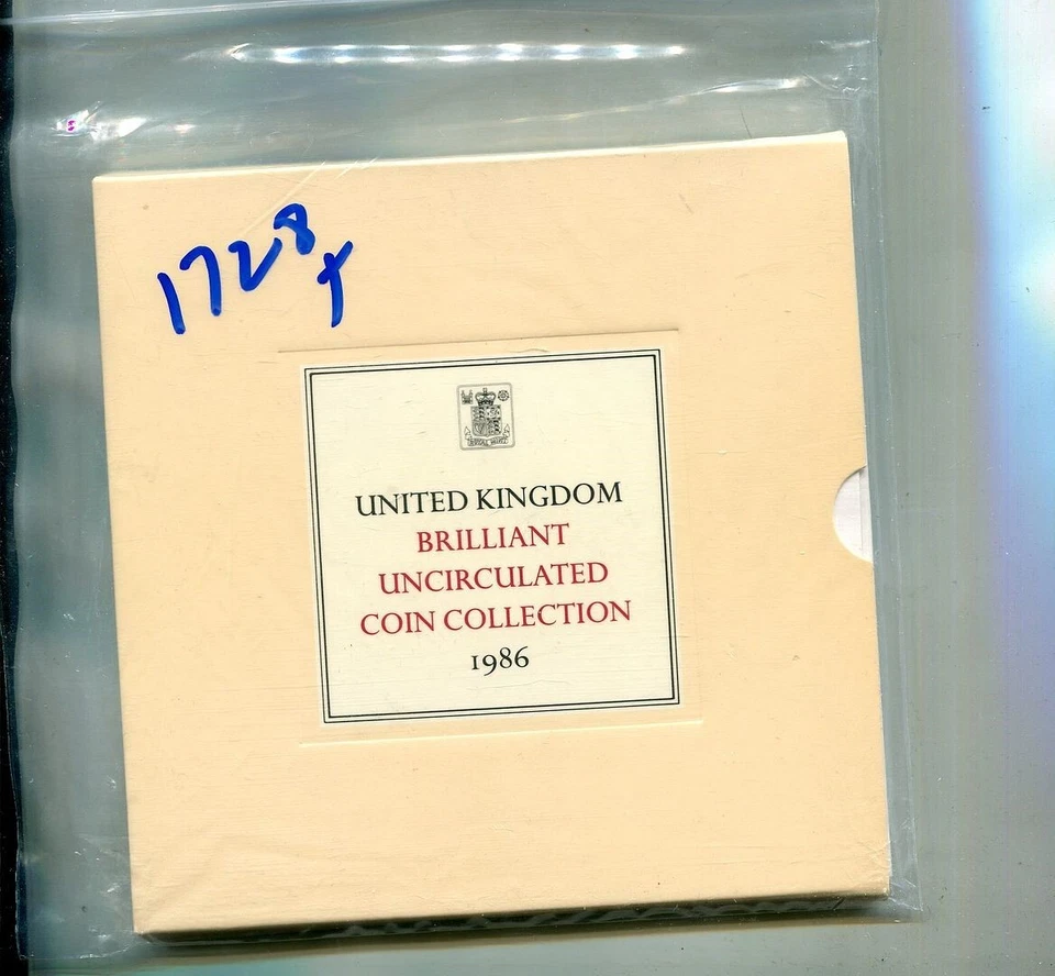 1986 GREAT BRITAIN UK 7 COIN BU ORGINAL GOVERNMENT SET 1728T - Image 1 of 1