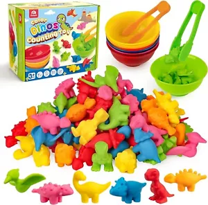 Counting Dinosaur Sorting Toy Set Color Matching Classification Game Montessori - Picture 1 of 8