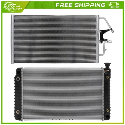 Aluminum Radiator and AC Condenser Cooling Kit For 1996 1997 1998 GMC C1500 - Image 1 of 4
