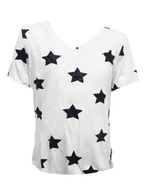 Camiseta TEREZ Niña Estrellas Blancas Lámina #11927773 Grande Nueva Con Etiquetas Foto 1 de 2