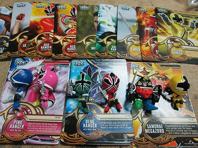Power Rangers Samurai Trading Cards and Figure Set (All 6 Figures and 18 Cards) - Image 1 of 4