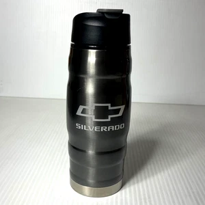 Chevy Silverado Pickup Truck Tall Black Travel Mug Tumbler Chevrolet - Picture 1 of 6