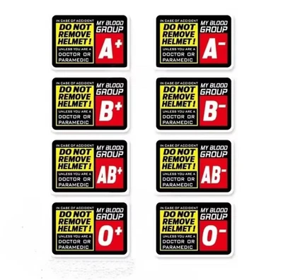Crash Helmet Blood Group Decals Track Day Rally Formula 1 Racing - Image 1 of 4