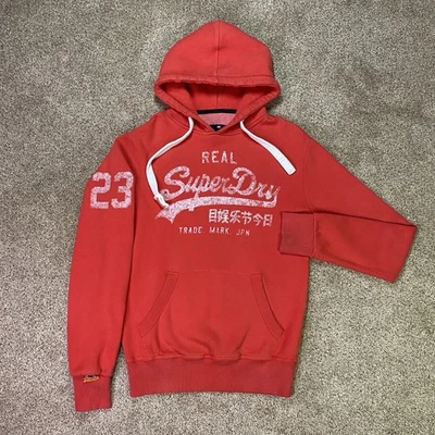 Superdry Sudadera con Capucha Para Hombre S Rojo Pullover Sudadera Real Japón Capucha Etiqueta Streetwear Foto 1 de 4